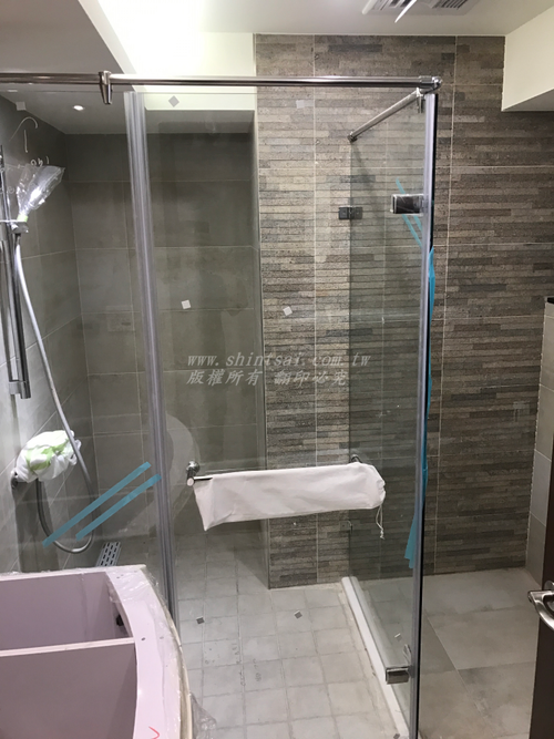 L型淋浴間 乾濕分離 淋浴拉門 淋浴玻璃門