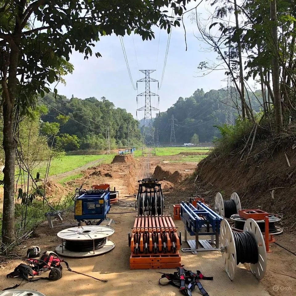 輸電鐵塔與林地