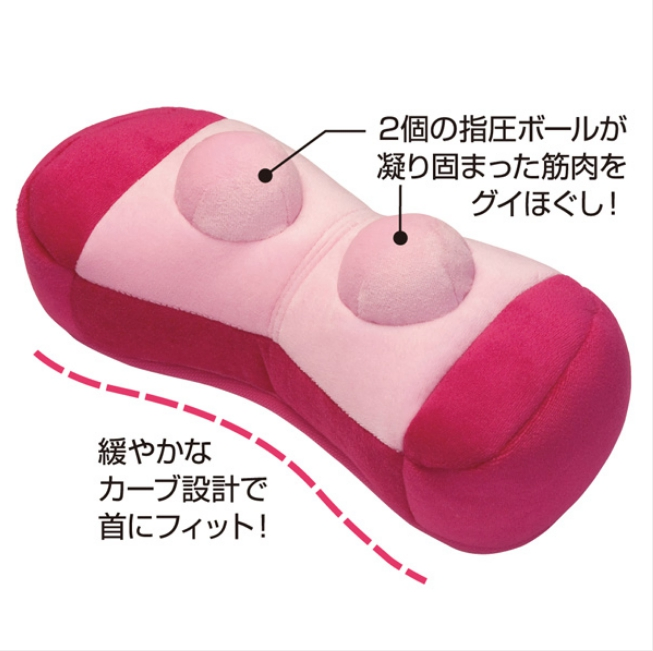 日本【alphax】指壓放鬆美姿枕 (粉色、非電動) 舒壓放鬆自己來