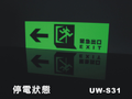 UW-S31 長效夜光方向(PVC板)標示牌