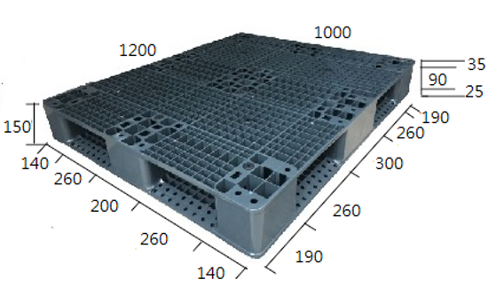 120*100*15cm 新品田字重型塑膠棧板