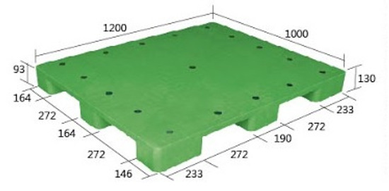120*100*13 九腳密面二手塑膠棧板