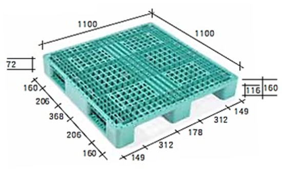 110*110*16cm 川字型南亞二手棧板