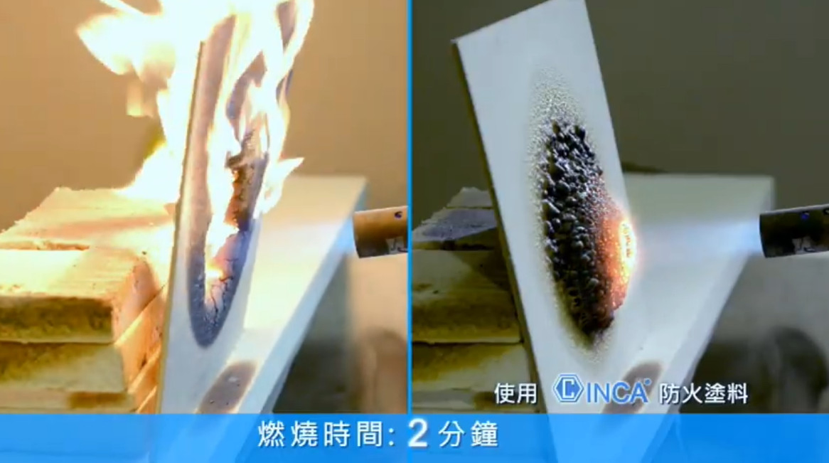 他牌防火燒測測試