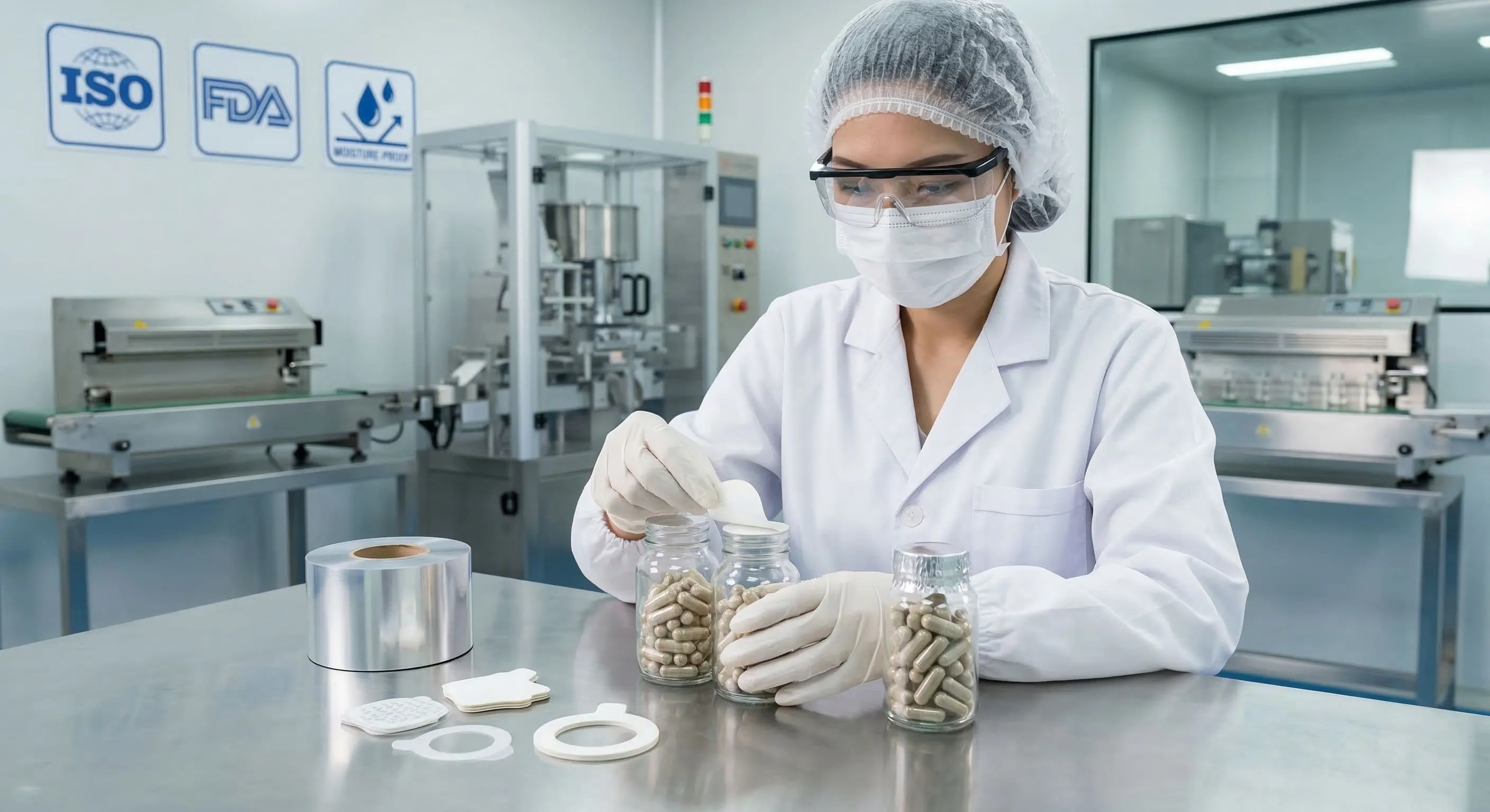 藥用包裝的防潮標準：自黏式壓敏膠墊片與高規格封口膜的應用指南