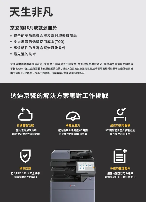 京瓷產品特色
