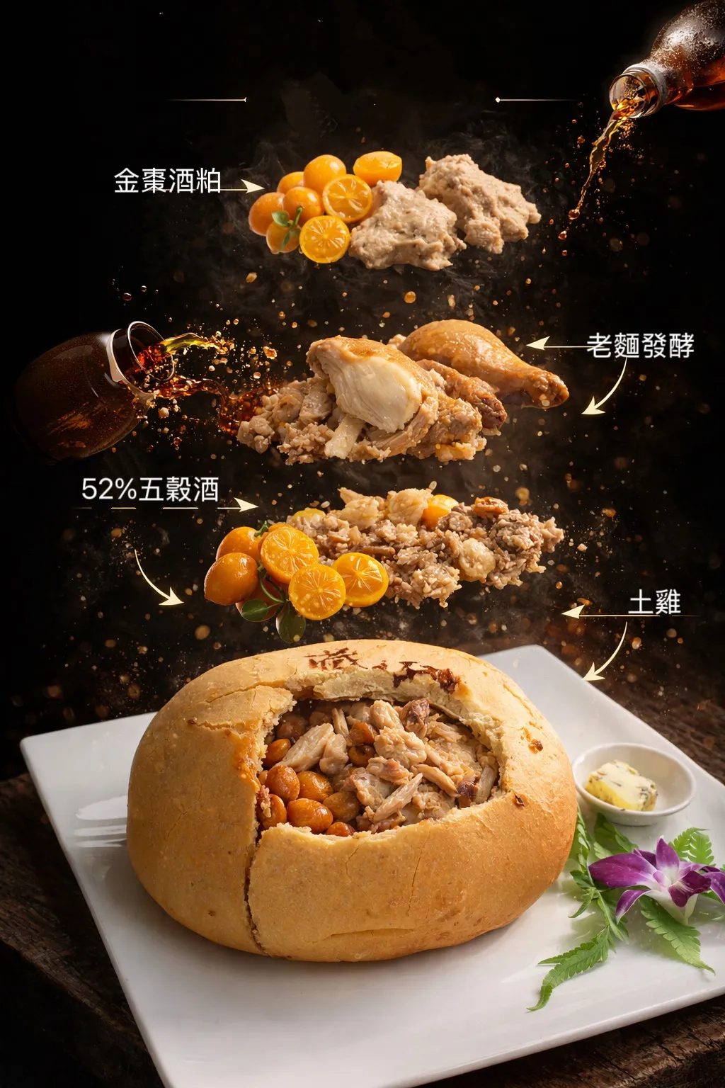 宜蘭 酒粕金釀 棗香封雞