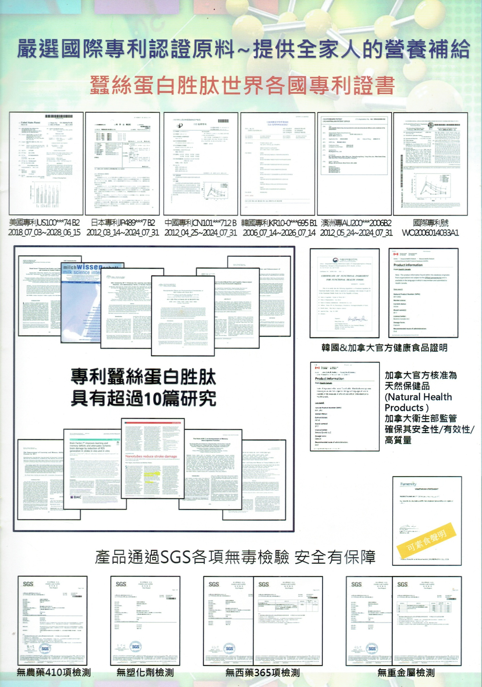 多穀營養胜肽_專利認證