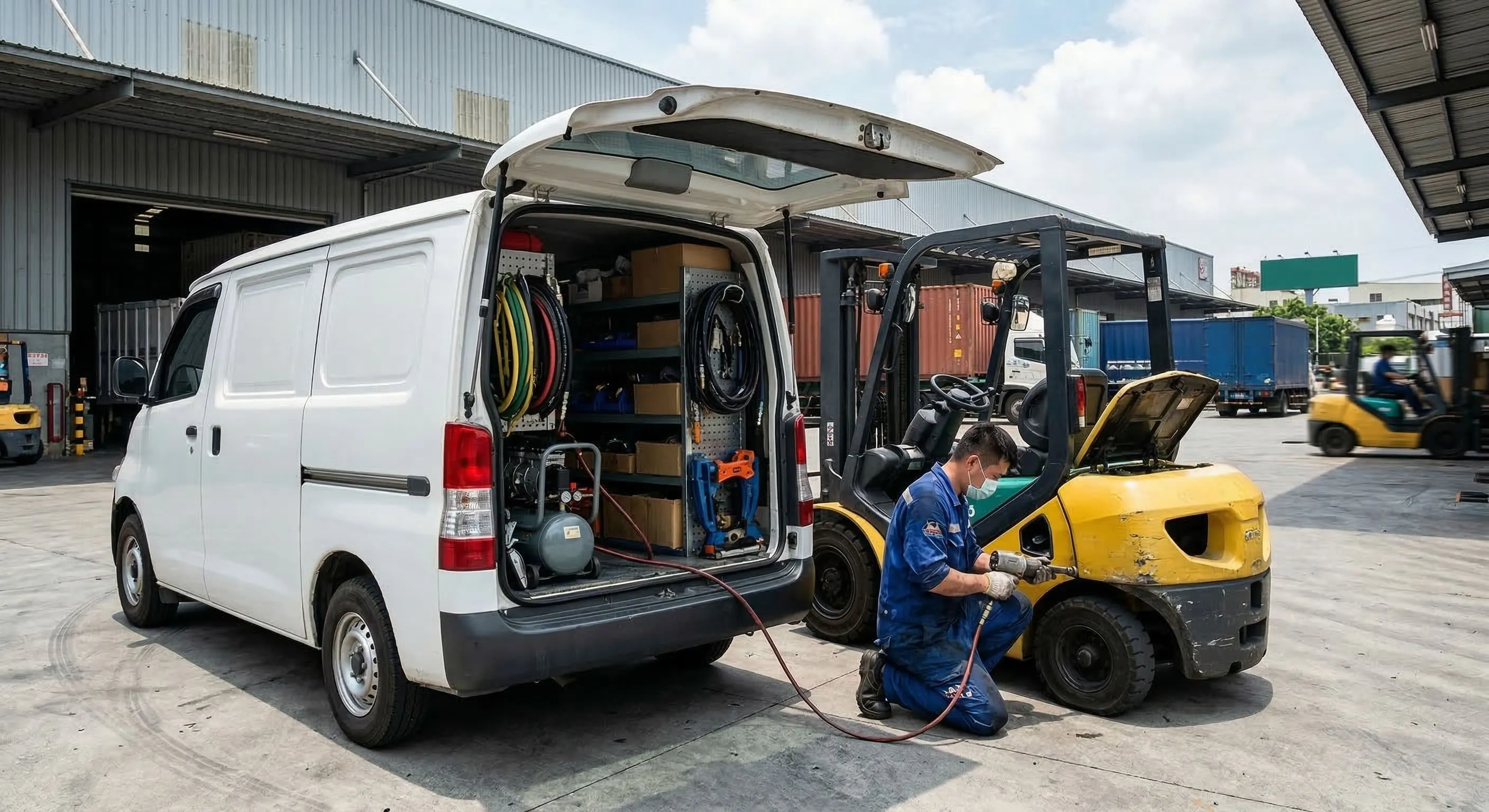 桃園堆高機維修後勤網的建置